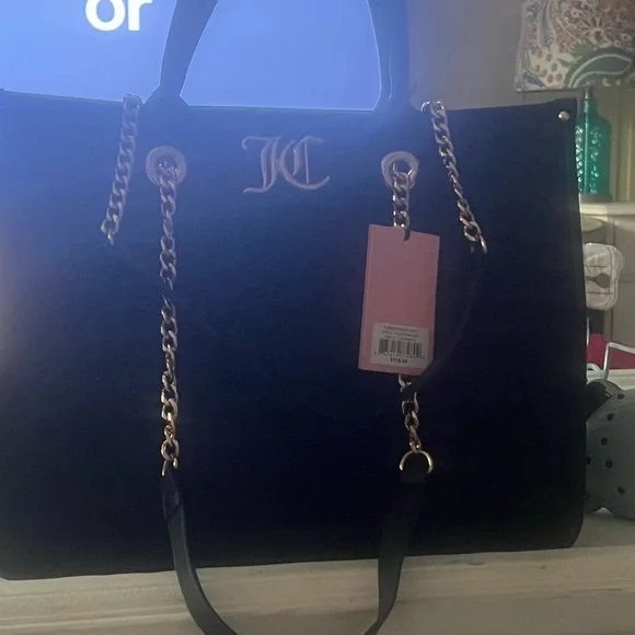 Juicy Couture Black and Gold Tote Bag NWT - Picture 4 of 6